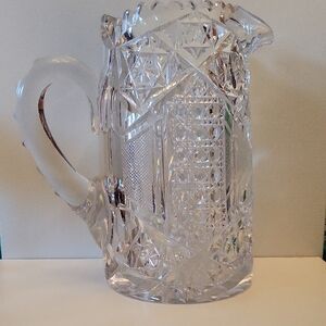 Elegant Cut Crystal Pitcher